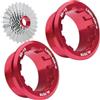 Generic Anello di bloccaggio a cassetta | Copertura per serratura per volano - Set di 2 coperture per volano, 12 velocità antiscivolo in lega di alluminio anello di bloccaggio per volano