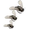 Wodsty 20 mosche per pesca a mosca in PVC, realistiche con gancio in acciaio, esca riutilizzabile per trota, pesce persico, trota arcobaleno, nero