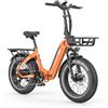 ttgo F6 Boost E Bike Bicicletta pieghevole con cestino, 20 x 4,0 pollici, bicicletta elettrica da uomo e donna con motore da 250 W, coppia 70 Nm, batteria 48 V 18 Ah, portata fino a 140 km, cambio a 7