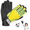 Generic Guanti da portiere traspiranti, ammortizzanti, regolabili | 1 paio di guanti da calcio da portiere per professionisti, leghe, tornei, sport