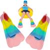 Generic Pinne da nuoto in silicone per uomini, donne, ragazzi, ragazze | Pinne da nuoto leggere, comode, antiscivolo, regolabili, per piscina, snorkeling, immersioni, allenamento, viaggi all'aperto