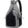 Generic Borsa da petto da uomo, elegante e confortevole, borsa a tracolla, grigio | Grande Capacità Donne Sport Petto Pack Sling Organizer Bag Sport Corsa Escursionismo Arrampicata Campeggio Partito Uomini