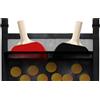 Wodsty Borsa a rete da appendere per racchette da ping pong, borsa in rete trasparente per organizzare racchette e palline, traspirante e salvaspazio, per casa, ufficio, palestra, nero