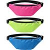 Generic Set di 3 retrò neon anni '80 e '90 - Oxford | Set da 3 pezzi con vivace design rosa fluo, verde e blu, resistente tessuto Oxford e struttura in poliestere