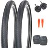 WEEROCK Pneumatico pieghevole per bicicletta, 20/24/26 pollici, 20 x 1,95 | Set di 2 pezzi, adatto per Gravel/MTB/City, pieghevole, struttura robusta, con camera d'aria