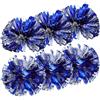 Angoily 6 Pezzi Pompon per Cheerleading Blu in Plastica, Accessorio Brillante | Riutilizzabili, Anti-sfaldamento, per Scuola e Feste, Adatti a Danzatori e Sostenitori