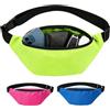 Zestivra 3 Pezzi Impermeabile Zip Sport Borse | Marsupio da corsa regolabile in colore neon per donne, sport, viaggi, escursionismo, corsa, festival