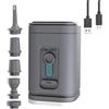 XUXHOU Pompa Ad Aria Senza Fili con Flusso D Aria di 200L,Min e 5 Ugelli | Alloggiamento in ABS, Batteria da 1200 MAh, Pressione di 3,5 KPa, per Gonfiabili da Piscina, Materassi Ad Aria, Salvagenti