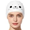 Générique Cappello da nuoto in silicone impermeabile e morbido | berretti da piscina per le donne per acqua balneazione sport rafting doccia all'aperto mare spiaggia esercizio