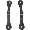Pssopp Cinturini per Speroni Occidentali da 2 Pezzi, Pelle PU Nera | 2,5 Cm di Larghezza 45 Cm di Lunghezza, Regolabile da 18 a 24 Cm, per Stivali da Cowboy Sentiero di Allenamento per