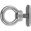 HEMOTON Acciaio Inox Gancio di Sollevamento per Kayak, Montaggio Rapido | Rigging e Accessori su Guida, Installazione senza Attrezzi, Riposizionamento Facile, Colore Argento