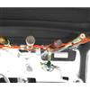 Wodsty Supporto per canna da pesca da tetto auto con cinghie in nylon regolabili, telaio nero