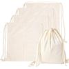 FANTU 5 Sacche da Palestra in Tela con Coulisse 40*35 cm Sacca Sportiva in Cotone | Sacca Zainetto in Cotone Sacchetti di Cotone da Dipingere e Progettare Zaino Sacca per Palestra, Mare e Spiaggia