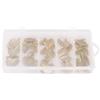 Wodsty 50 lame rotanti da pesca, in metallo, in oro e argento, 5 g, per accessori da pesca fai da te, trota, spigolo