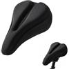 Gdrghe Cuscino per bicicletta, in memory foam, in gel, per esercizi di montagna | Coprisedile nero per bicicletta, design universale con fondo antiscivolo, fissaggio sicuro, adatto per esercizi e bici