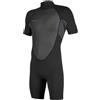 O'NEILL 2026 Uomo Reactor-2 2mm Back Zip Shorty Muta 5041B - Black/Graphite
