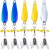 Generic Esca Spinner Pesca Cinque Esche Metalliche Rotanti Volanti | Esca riflettente per trota lago Shad Bass fiume luccio lucioperca Crappie salmone