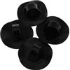 DOITOOL 4 Pezzi Fibbia per Cinghia Motore per Kayak Gonfiabile in PVC Nero | Fori per Fissaggio Corda, Montaggio Orizzontale e Verticale, Accessorio Leggero per Uscite in Barca