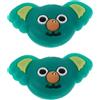 YARNOW 2 Pezzi Ammortizzatore Tennis Koala Carino in Silicone Verde | Assorbimento Urti, Comfort di Gioco Migliorato, Compatibile Racchette, Leggero e Portatile
