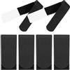 ibasenice 10 Pezzi Cinghie per Sci da Snowboard in Nylon EVA, 50x450 MM | Chiusura a Strappo Regolabile, Nero, per Deposito in Garage e Uso in Stazione Sciistica