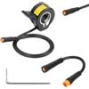 Lastdaytime Regolatore di velocità per bici elettrica, 110 g, leggero | Ampia compatibilità 12-72 V, connettore impermeabile, per una struttura durevole in PC/ABS, si adatta alla maggior parte