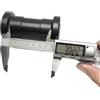 Wodsty 2 ruote per vogatore addominale, cuscinetti a sfera 638ZZ, 96,2 mm, per tubo rettangolare da 70 mm, in plastica, ricambio nero