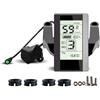 FACULX Display LCD 800S Nero per Motore per bafang E-Bike Display LCD | Schermo verticale e nero, lettura per chiara velocità, indicatori visibili, design ergonomico guida