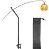 Generic Campeggio Luce Stand Lega di Alluminio Outdoor Light Rack con Gancio | Accessori da campeggio portatili Rack per palo lampada per cortile spiaggia viaggiatori campeggiatori escursionisti zaino in