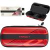 Target Darts TOR BOA Dart Custodia, Portafoglio, Rosso, Nero, Holds 6 Darts | Storage Freccette Alette, Completamente Assemblato Freccettes, Steli, Swiss Points, K Flex, Aggiuntivi Accessori