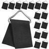 HOMOCONO 25 Set Elemento Triangolare per Trampolino con Fettuccia, Nero | Metallo e Tessuto, Superficie Resistente All'usura, Montaggio Semplice, per Tiranti e Cinghie del Trampolino
