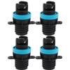 Healeved Adattatore Valvola Gonfiaggio Kayak 4 Pezzi in PVC Blu Nero | Compatto, Cambio senza Attrezzi, per Tubi Pompa Aria e Compressori, Avventure All'aperto e Acque Dolci