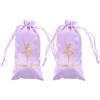 Artibetter 2 Pezzi Borsa Porta Scarpette da Ballo Media in Raso per Donne | Poliestere e Rete, Chiusura a Coulisse Autonoma, Interno Morbido, per Lezioni e Prove