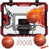 Evoio Canestro da basket per interni, da appendere alla porta, con tabellone segnapunti, 3 palline e pompa, mini canestro da basket per camera da letto