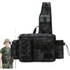 Generisch Sling Bag Lures Gear Tackle - Borsa porta canna da pesca, , D, Vedi | Borsa a tracolla impermeabile per pesca a mosca, leggera, per caccia e pesca