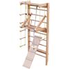 Physionics® Spalliera Palestra - 10 Gradini, con Barra per Trazioni/Altalene/Scivolo/Triangolo/Scala di Corda, Legno, Adulti/Bambini, Max 100 kg - Scala Svedese per Ginnastica, Palestra da Muro