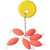 Vilgftyiet Glow - Perline da pesca ovali da 13,2 mm, galleggianti luminosi per rig da lancio a riva per spigola, attrezzatura da pesca verde morbido, 6 pezzi