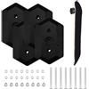Vilgftyiet Set di 4 ganci da parete per skateboard e skateboard, con supporto per longboard, per snowboard, decorazione per camera da letto, colore nero