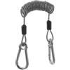 JUMPLAWN Laccio da Pesca Retrattile in Acciaio Inox Moschettone | Struttura a Spirale, Gancio Metallico Robusto, Leggero e Portatile, per Canna e Attrezzatura