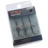 Wodsty Ganci a tridente 3 x forti per jig e minnows, in acciaio inox per | ST-36 - 3 ami da pesca forti, per Jigs & Minnows, in acciaio inox, per acqua salata e acqua dolce, occhiello liscio