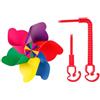 NEIQIUWING Manubrio a girandola a fiori per scooter decorativo in PVC | Questa girandola colorata a fiori aggiunge divertimento e gioia a ogni viaggio.