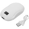 DEARMAMY Scaldamani Elettrico Ricaricabile Mini Bianco in ABS per Inverno | Leggero e Compatto, Presa Comoda con Mano, Cavo USB Incluso, per Pendolari e Uso Interno
