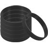 PATIKIL 6pz Braccialetti Silicone Braccialetti Elastici Gomma Colorati Nero | Cinturini Sportivi Elasticizzati, per Giochi Squadra Sportivi Adolescenti Adulti