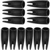MUCKLILY 60 Pezzi Nocche per Frecce, Ricambio Facile, Plastica Nera, 8 MM | Leggere e Portatili, per Corda Dell'arco e Asta Interna 8mm, Caccia e Tiro