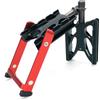 Wodsty Pedali per bicicletta in lega di alluminio con 3 cuscinetti e chiusura magnetica, pieghevole, con supporto per biciclette pieghevoli, nero/rosso