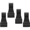 JECOMPRIS 4 Pezzi Gancio a J per Canoa, Supporto Robusto ABS Nero per SUP | Aggancio a Vite, Uso Esterno su Ponte Barca, Facile Montaggio, per Tavole Paddle e Uscite Nautiche