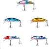 Wodsty Fischk?der Set di 5 pesci affondanti Minnow Wobbler Hartk, 4,5 cm, 2,5 g, con occhi 3D, accessori da pesca in acqua dolce e salata