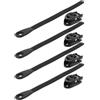LIFKICH 4 Set Cinghia Regolabile per Pattini a Rotelle Fibbia, Nero PVC | Riparazione e Rifinitura, Uso in Allenamento e Pista, Adatta a Lacci Pattini e Modelli Veloci