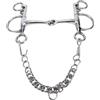 XUXHOU per Cavallo, Snaffle in Acciaio Inossidabile 14mm | Doppia briglia classica, Ganci integrati, Bocchino da 125 mm, Catena a doppio occhio, Adatto a sangue caldo