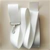 Wodsty Rete da tennis regolabile da 2,2 m, con gancio a molla in metallo, cinturino in nylon per regolazione dell'altezza per reti da tennis, bianco