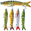 Générique Esche da Pesca Set Di Esche Dure Realistiche | 5 Pezzi Di Swimbaits Articolati Ondulanti Per Pescatori, Acqua Dolce e Salata, per Trota e
